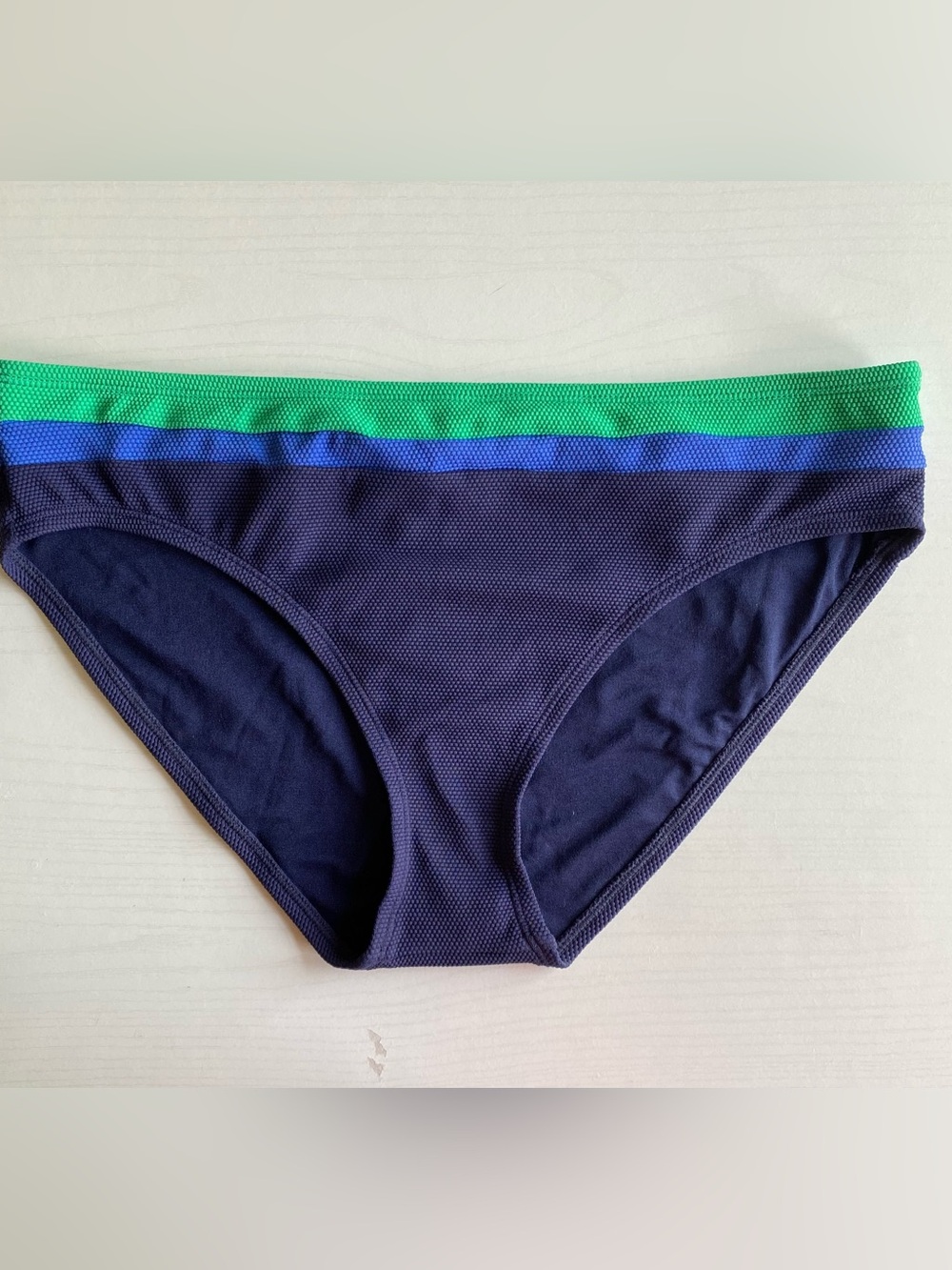 Tommy Bahama Navy Bikini Bottom with Green and Blue Trim